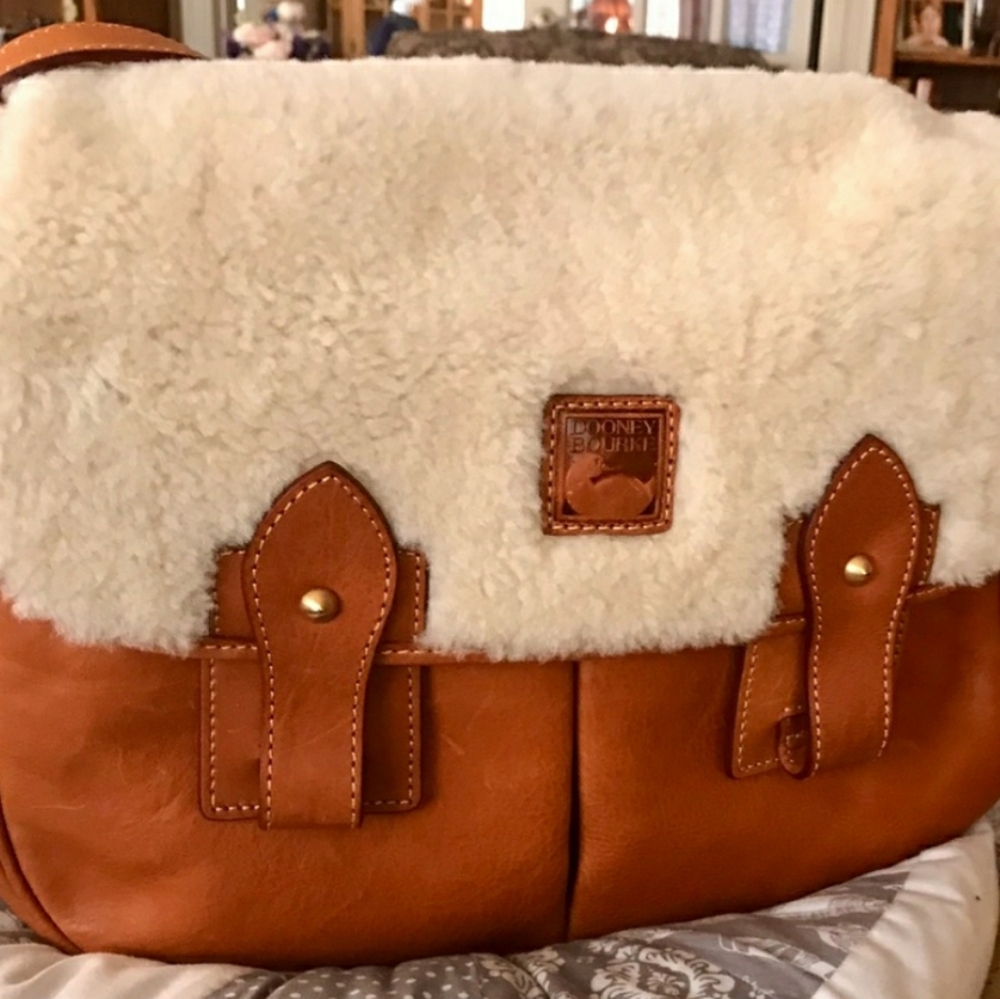 Dooney & Bourke Florentine+Shearling Saddle Bag